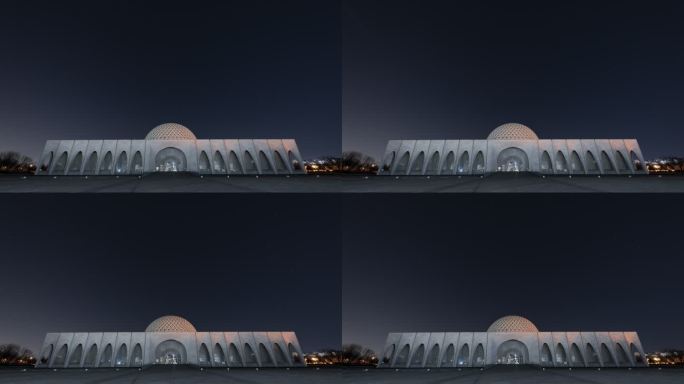 4K_廊坊大厂民族宫夜景星空延时