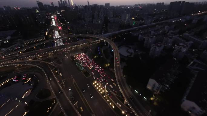 南京金鹰世界穿越机素材夜景4k