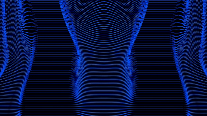 【4K时尚背景】蓝色发光虚拟曲线暗光科技
