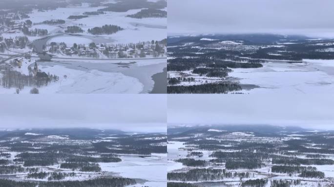 白雪茫茫的北欧风光瑞典吕勒奥