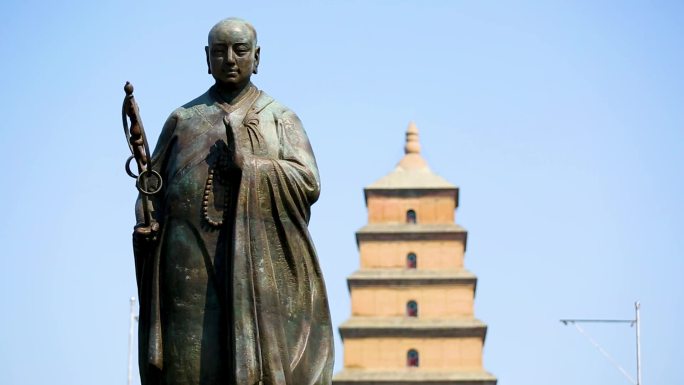 陕西 西安 大雁塔、玄藏雕塑