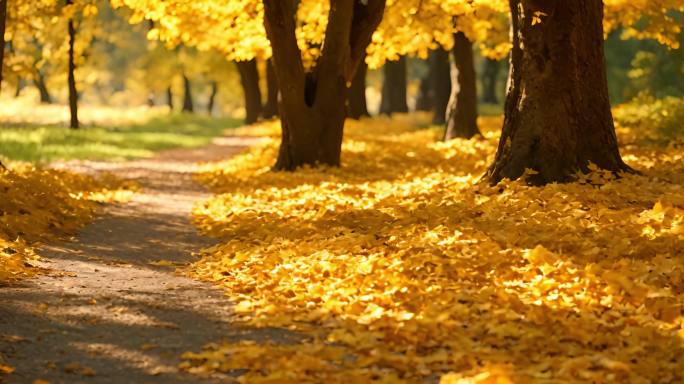 秋日私语：金色枫叶下的小径故事