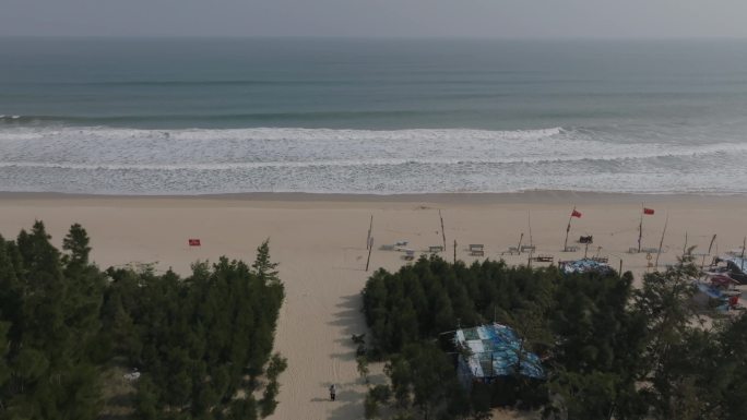 广东阳江海陵岛沙滩海洋高空航拍