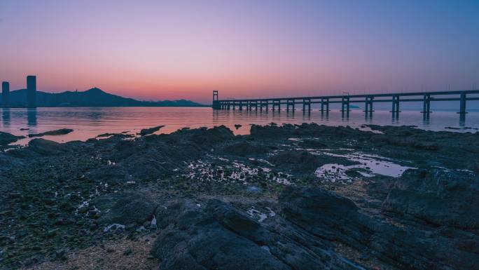 大连星海湾日出延时