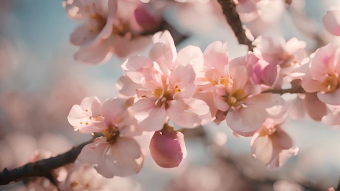 春季桃花樱花粉素材合集