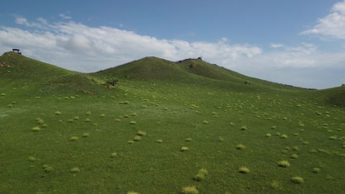 乌兰布统 影视基地 大草原 山脉 观光梯