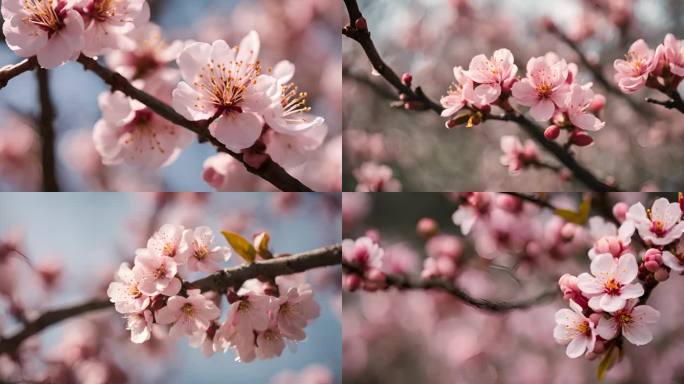 春季桃花樱花粉素材合集