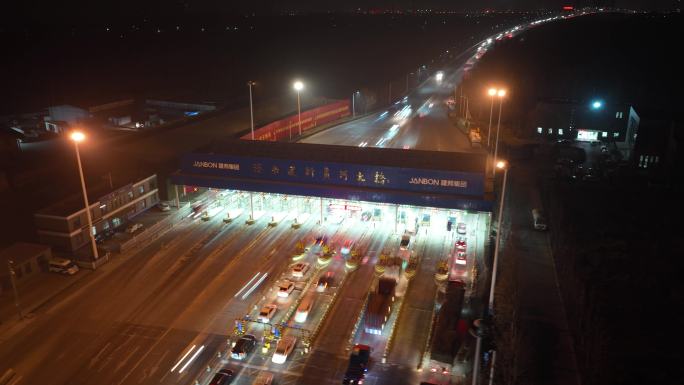 建邦黄河大桥夜景车流延时4K素材