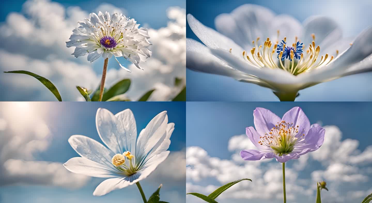 盛开的鲜花花蕊特写