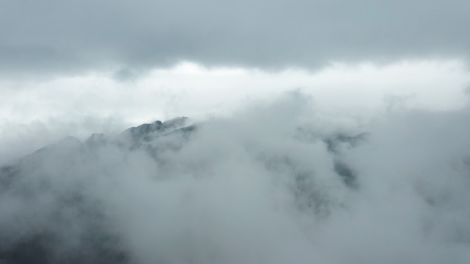 航拍泰山山顶风景风景区云海