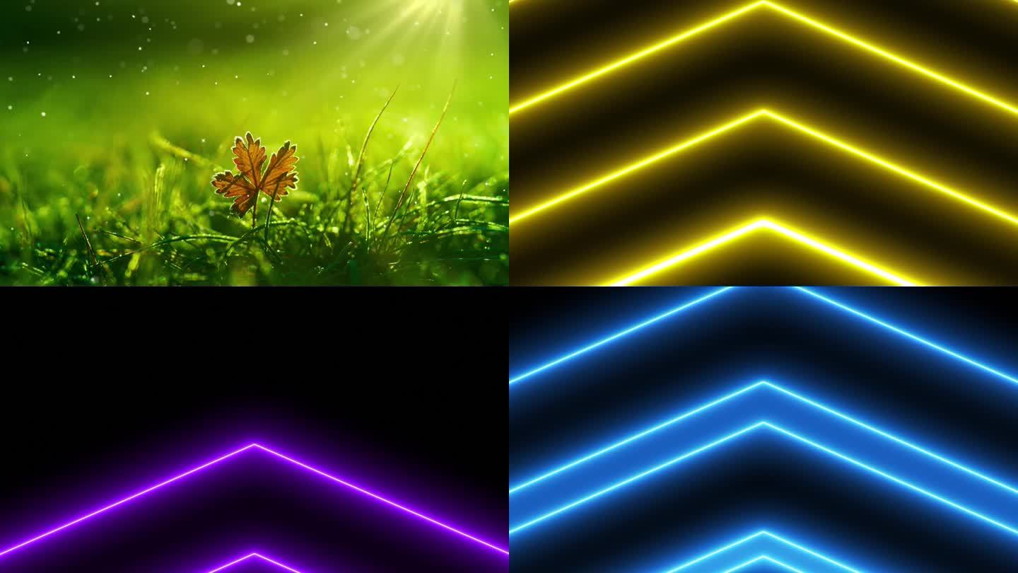 4k形成色度键几何背景，以改变你的剪辑图片(亮度键和掩蔽)。边缘的发光效果蒙版。