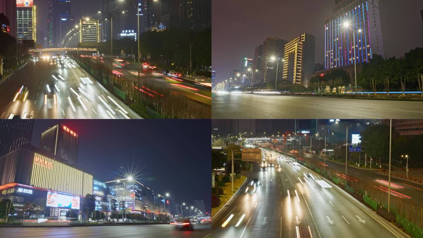【原创】重庆城市夜晚人流车流延时车水马龙