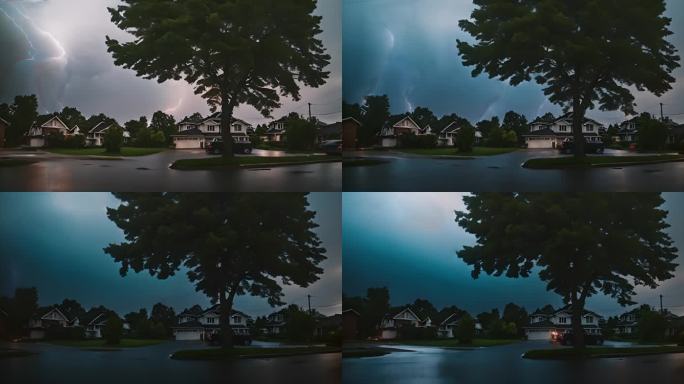 风暴闪电雷鸣暴雨