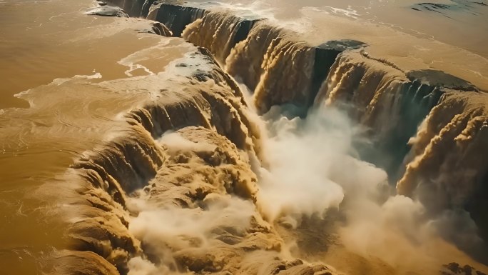 AI大美中国茶园黄河彩林长江延时美景风景