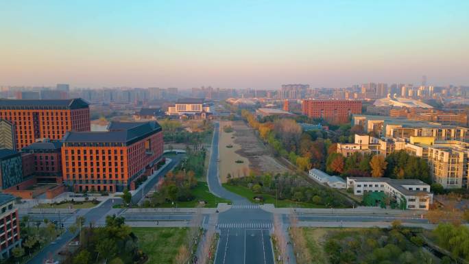 杭州浙江大学紫金港校区校门风景视频素材4