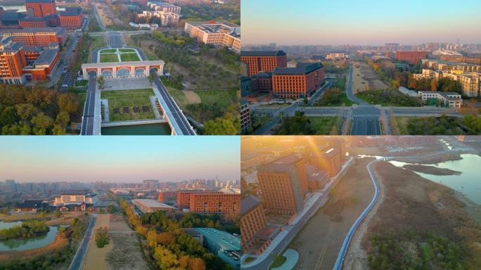 杭州浙江大学紫金港校区校门风景视频素材4