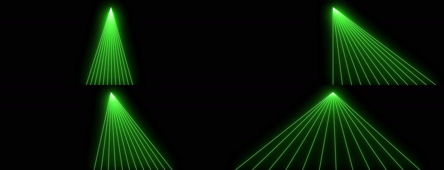 6K绿色激光打开合并线条动画