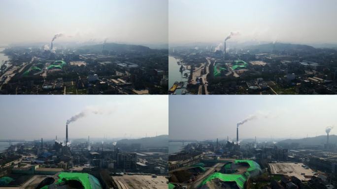 【4K】工厂污染航拍