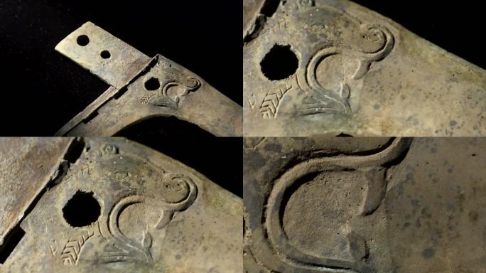 虎首纹铜戈 青铜器 青铜出土文物C026