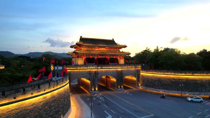 惠州朝京门夜景航拍大景