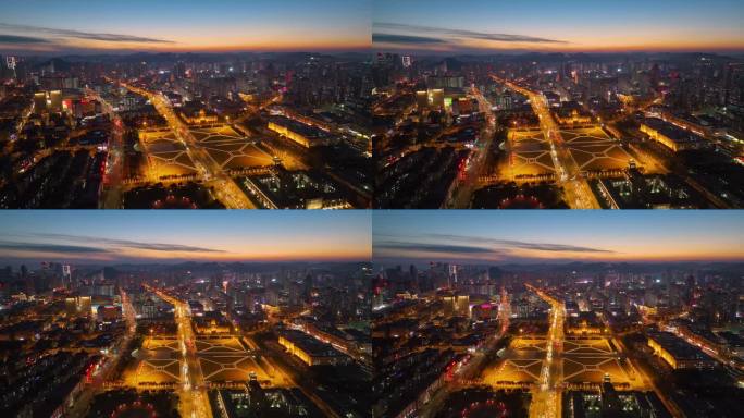 人民广场夜景 繁华都市 都市夜景