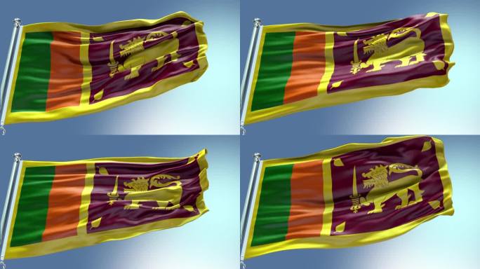 斯里兰卡国旗4K分辨率股票视频