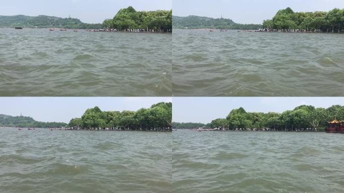 杭州西湖游船拍摄2