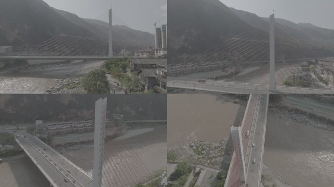 云南怒江州怒江和桥4K航拍log素材