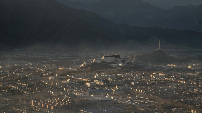 日照金山 日出延时 拉萨 西藏 布达拉宫