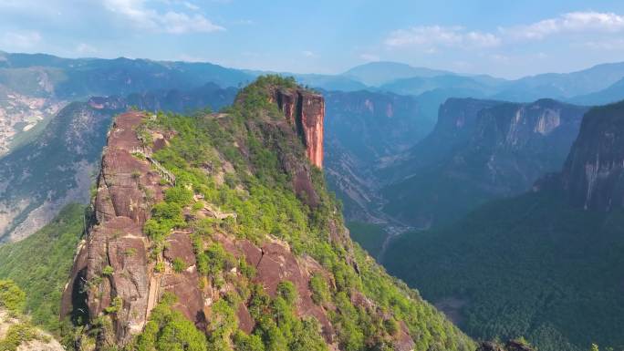 航拍丽江老君山景区