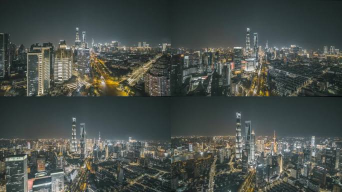 上海陆家嘴世纪大道6k超清航拍一镜到底