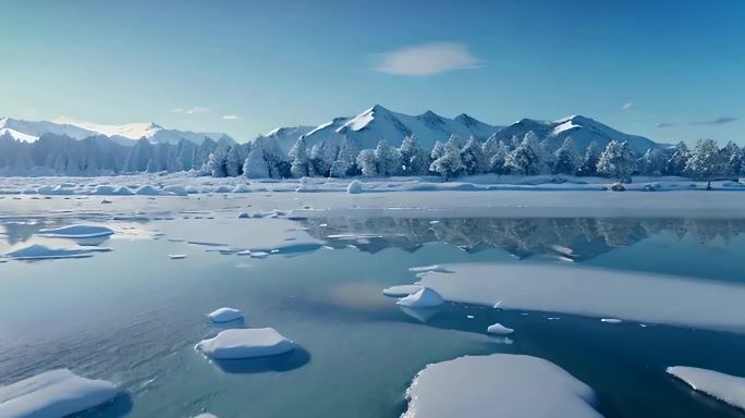 冰川冰山冰雪融化全球变暖