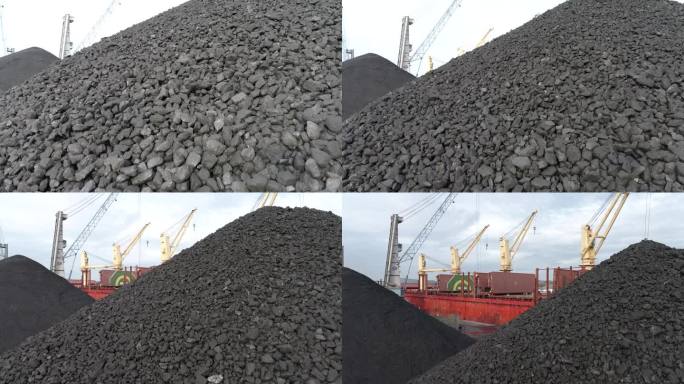在港口卸煤