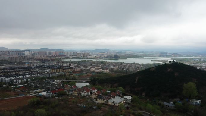 航拍泰山山顶风景风景区云海