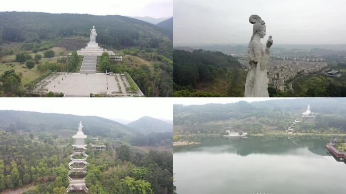 航拍永川神女湖公园 航拍永川兴龙湖公园