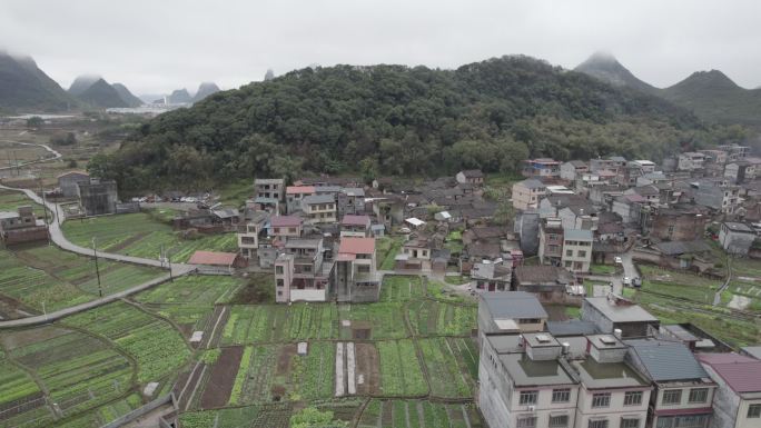 村子 全景航拍 农村镜头 宣传片 专题片