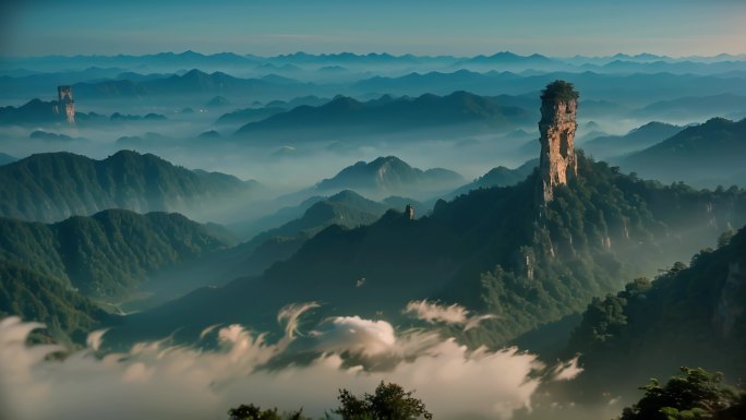 祖国大好河山山川河流壮丽山河雪山高山风光