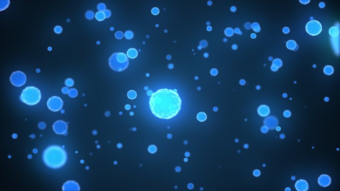 蓝色粒子微生物菌群穿梭