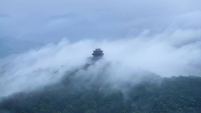 惠州挂榜阁云雾航拍视频-4K-30P