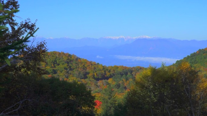 长野县滋贺县秋叶山景