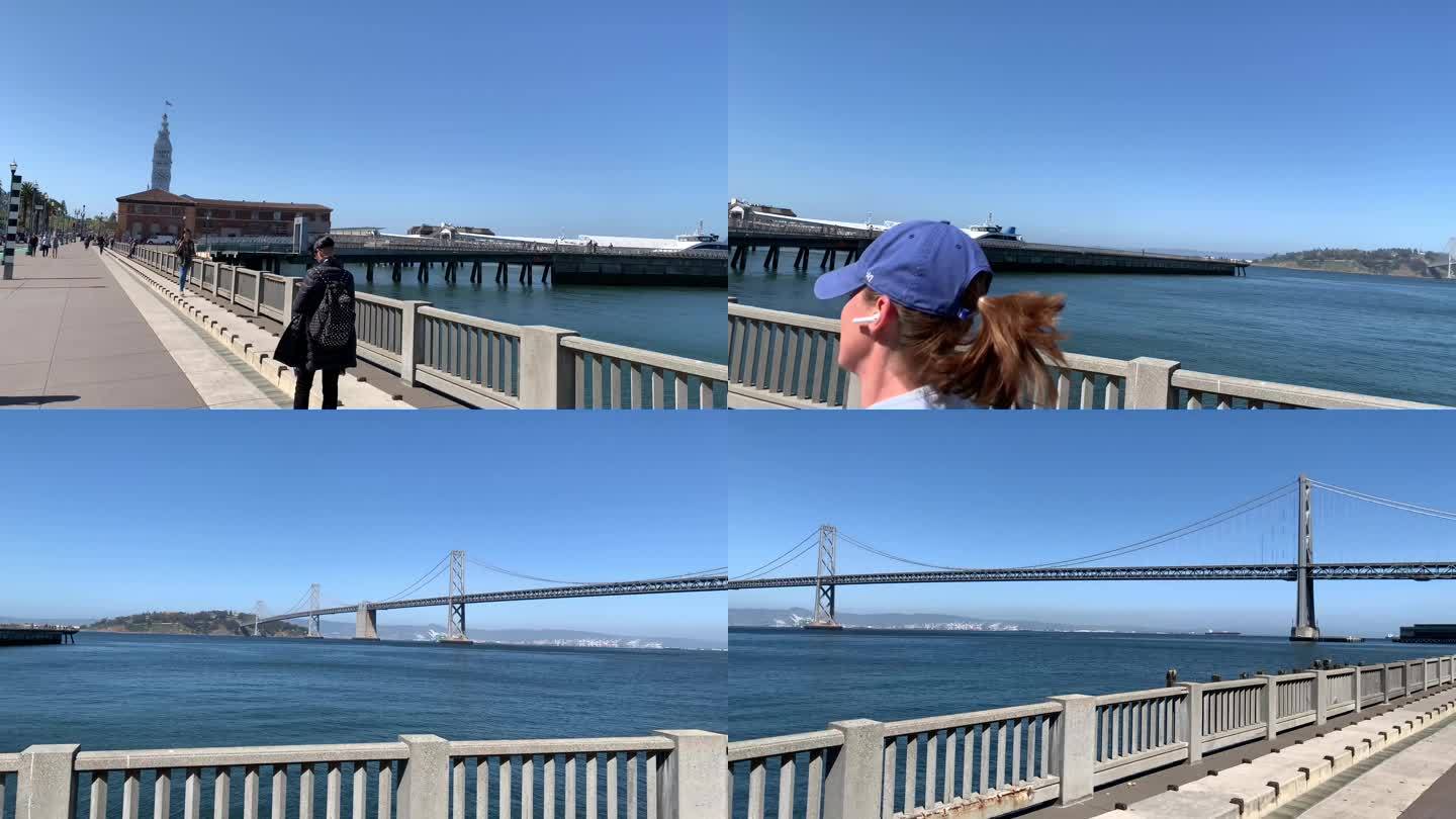 美国旧金山海湾大桥海景