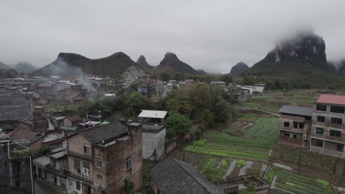 村落航拍 空镜头 宣传片 乡村 农村