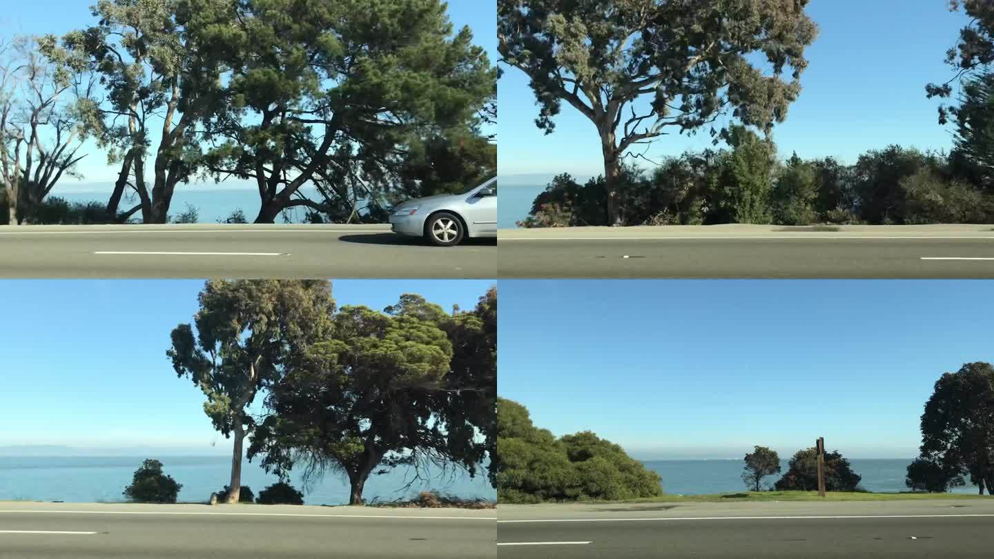 美国旧金山公路海景