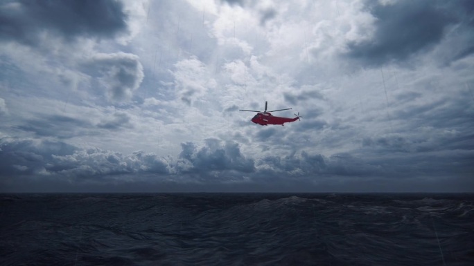 救援直升机出海