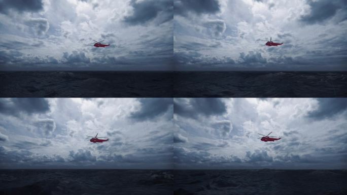 救援直升机出海