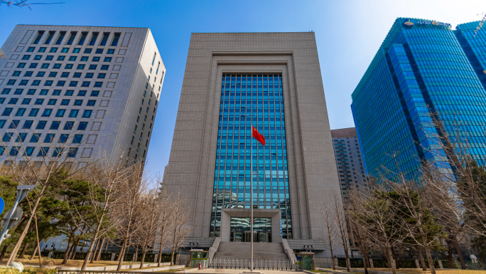 中华人民共和国司法部大楼延时空镜实拍