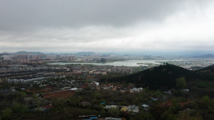 航拍泰山山顶风景风景区云海