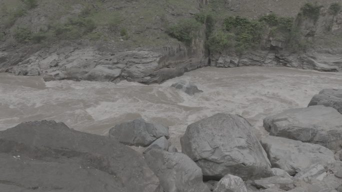 云南怒江大峡谷4K航拍log素材