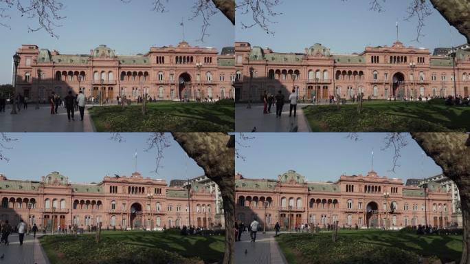 位于阿根廷首都布宜诺斯艾利斯市中心五月广场的“粉红之家”(Casa rosada)。