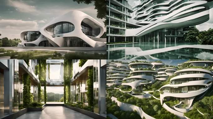 未来科幻建筑高层住房